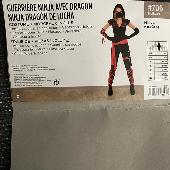 Dragon fighter ninja Halloween costume - Picture 3 of 3